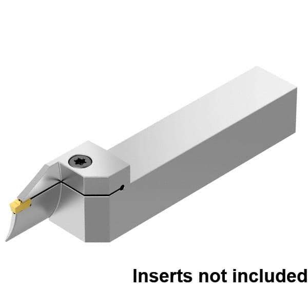 Kennametal - External Thread, 26mm Max Cut of Depth, 6mm Min Groove Width, 6" OAL, Left Hand Indexable Grooving Cutoff Toolholder - 1" Shank Height x 1" Shank Width, EG0600M06P04 Insert Style, EVSB Toolholder Style, Series Beyond Evolution - USA Tool & Supply