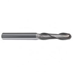 3/16" Dia. - 2-1/2" OAL - 30 Helix Bright CBD Ball Nose EM - 2 FL - USA Tool & Supply