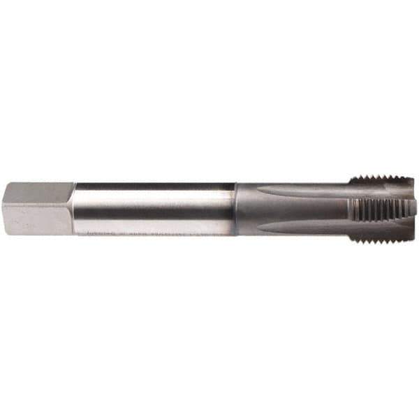 Emuge - 7/16-14 UNC 4 Flute BT Plug Spiral Flute Tap - High Speed Steel, GLT-1 Finish, 3.937" OAL, Right Hand Flute, Right Hand Thread, Series Rekord B-Z - USA Tool & Supply