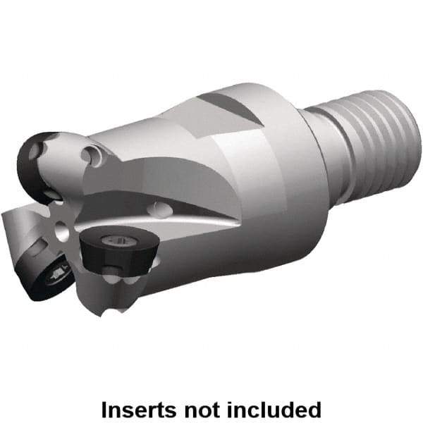 Kennametal - 26.1mm Cutting Diam, 29mm Shank Diam, 1-1/2" Max Depth of Cut, Modular Connection Indexable Copy End Mill - 4 Inserts, RP.. 1204M0.. Insert, 7713 Toolholder, Steel, Through Coolant - USA Tool & Supply