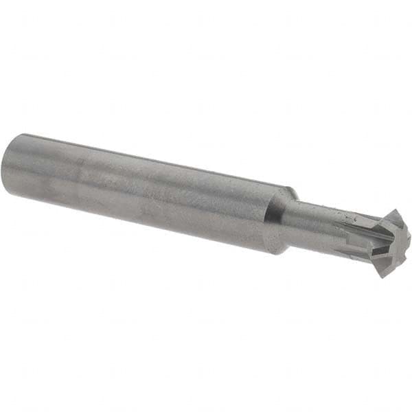 Accupro - 3/8° 3/8" Cut Diam, 1/8" Cut Width, 3/8" Shank, Solid Carbide Double-Angle Cutter - USA Tool & Supply