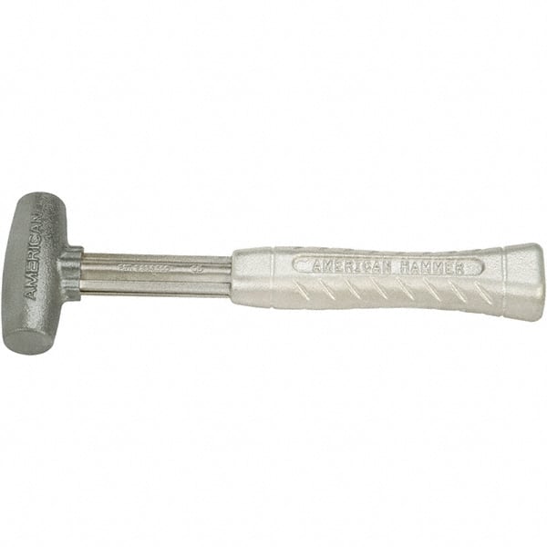 American Hammer - 1-1/2 Lb Head 1-3/4" Face Aluminum Non-Marring Hammer - Exact Industrial Supply