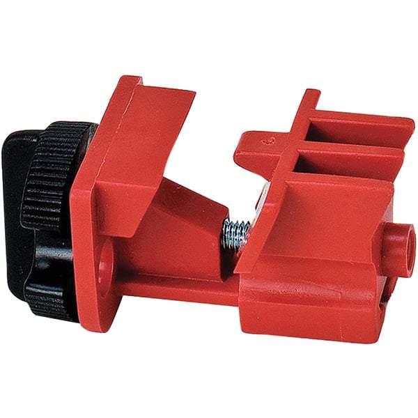 NMC - Plastic Multi-Pole Circuit Breaker Lockout - 120/277 Volt, 1 Padlock, 2 Circuits, English - USA Tool & Supply