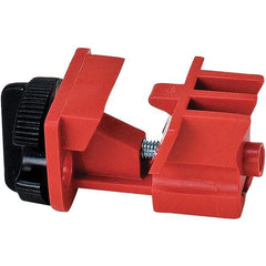 NMC - Plastic Multi-Pole Circuit Breaker Lockout - 120/277 Volt, 1 Padlock, 2 Circuits, English - USA Tool & Supply