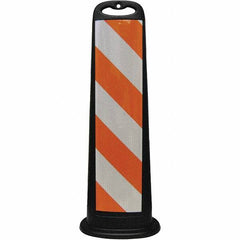 PRO-SAFE - Traffic Barrels, Delineators & Posts Type: Vertical Panel Material: Polyethylene - USA Tool & Supply