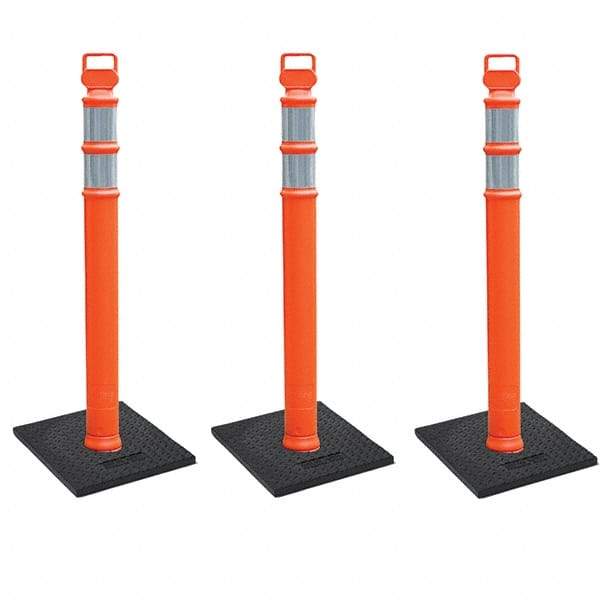 PRO-SAFE - Traffic Barrels, Delineators & Posts Type: Delineator Post Material: Polyethylene - USA Tool & Supply