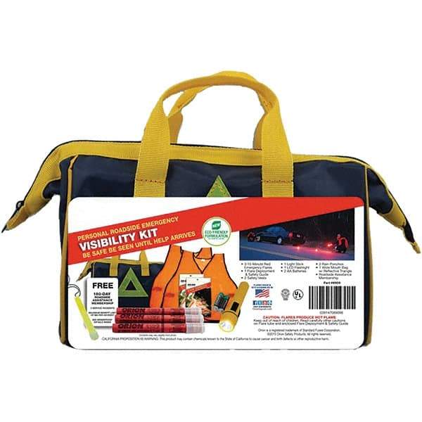 PRO-SAFE - Highway Safety Kits Type: Emergency Roadside Kit Number of Pieces: 14 - USA Tool & Supply