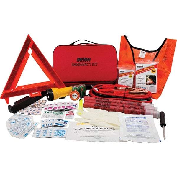 PRO-SAFE - Highway Safety Kits Type: Emergency Roadside Kit Number of Pieces: 79 - USA Tool & Supply