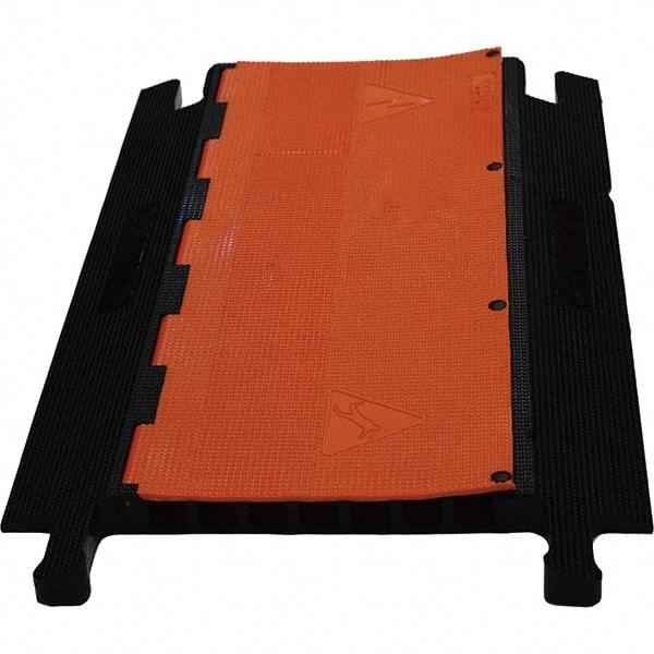 PRO-SAFE - 36" Long x 24" Wide x 1-3/4" High, Polyurethane Ramp Cable Guard - 18,000 Lb Load Limit - USA Tool & Supply