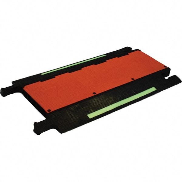 PRO-SAFE - 36" Long x 20" Wide x 1-3/4" High, Polyurethane Ramp Cable Guard - 20,000 Lb Load Limit - USA Tool & Supply