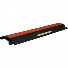 PRO-SAFE - 36" Long x 11-1/4" Wide x 1-3/4" High, Polyurethane Ramp Cable Guard - 12,500 Lb Load Limit - USA Tool & Supply