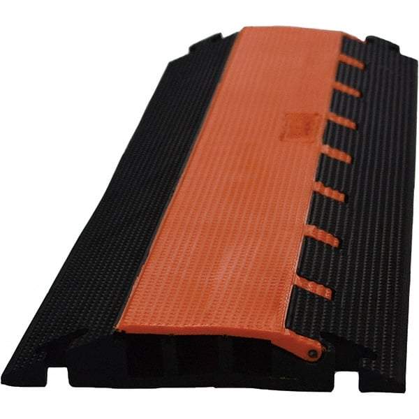 PRO-SAFE - 36" Long x 13" Wide x 1-3/4" High, Polyurethane Ramp Cable Guard - 14,000 Lb Load Limit - USA Tool & Supply