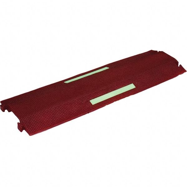 PRO-SAFE - 36" Long x 10-1/2" Wide x 1-1/2" High, Polyurethane Ramp Cable Guard - 8,850 Lb Load Limit - USA Tool & Supply
