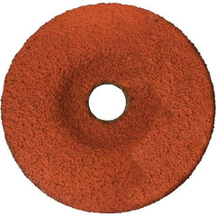 BULLARD - 36 Grit, 5" Wheel Diam, 1/8" Wheel Thickness, 7/8" Arbor Hole, Type 29 Depressed Center Wheel - Coarse/Extra Coarse Grade, Ceramic, 12,200 Max RPM, Compatible with Angle Grinder - USA Tool & Supply