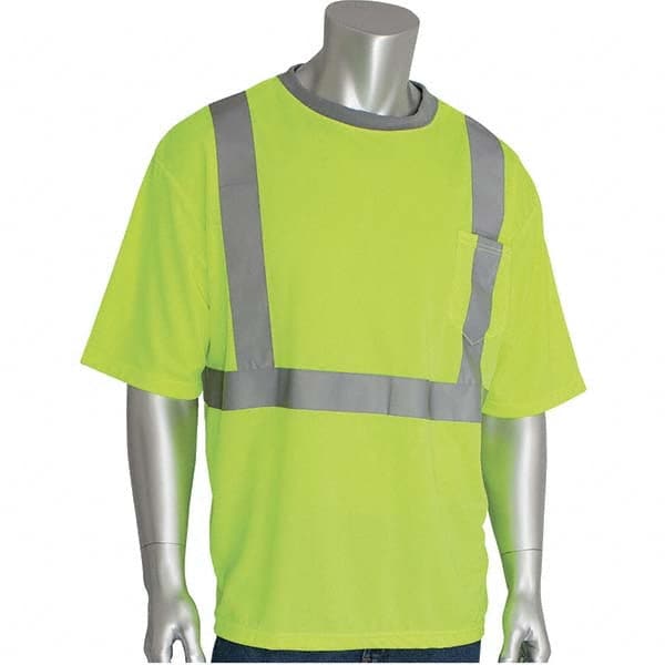 PIP - Size XL Hi-Vis Yellow High Visibility Short Sleeve T-Shirt - USA Tool & Supply