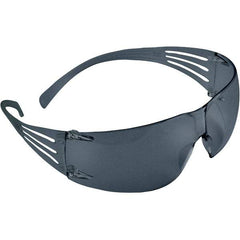 3M - Gray Lenses, Frameless Safety Glasses - Anti-Fog, Scratch Resistant, Gray Frame, Size Universal, Wrap Around - USA Tool & Supply