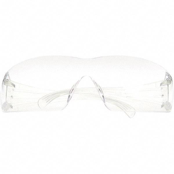 3M - Clear Lenses, Frameless Safety Glasses - Anti-Fog, Clear Frame, Size Universal, Wrap Around - USA Tool & Supply