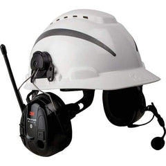 3M - 24 dB Hard Hat Cap Mounted Communications Headset - ANSI S3.19-1974 Specification, Black Cup - USA Tool & Supply