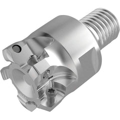 Seco - 27mm Cut Diam, 1.9mm Max Depth, M16 16mm Shank Diam, Modular Connection Indexable High-Feed End Mill - Screw Holding Method, LPKT09 Insert, R217.21 Toolholder, Through Coolant - USA Tool & Supply