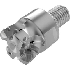 Seco - 22.1mm Cut Diam, 1.9mm Max Depth, M16 16mm Shank Diam, Modular Connection Indexable High-Feed End Mill - Screw Holding Method, LPKT09 Insert, R217.21 Toolholder, Through Coolant - USA Tool & Supply