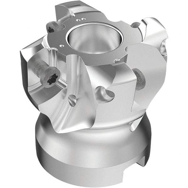 Seco - 4 Inserts, 27.5mm Cutter Diam, 1.8mm Max Depth of Cut, Indexable High-Feed Face Mill - 16mm Arbor Hole Diam, 0.3307" Keyway Width, 40mm High, R220.21-LP09 Toolholder, LPKT09 Inserts, Series High Feed - USA Tool & Supply