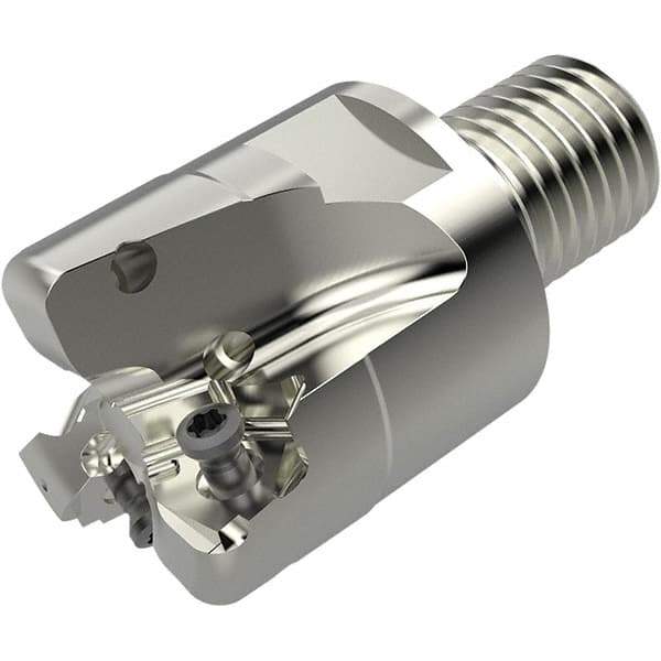 Seco - 1-1/2" Cut Diam, 7.5mm Max Depth of Cut, 40mm OAL, Indexable Square Shoulder End Mill - XN..0804.. Inserts, M20 Modular Connection, 90° Lead Angle, Through Coolant, Series R217.96 - USA Tool & Supply
