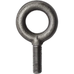 Campbell - 800 Lb Capacity, Forged Steel, 5/16-18 Thread, Fixed Lifting Eye Bolt - Fully Threaded, 1-1/8" Shank, 1-1/8" Thread Length, No Shoulder - USA Tool & Supply