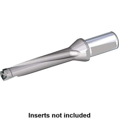 Kennametal - 90mm Max Drill Depth, 5xD, 18mm Diam, Indexable Insert Drill - 2 Inserts, 25mm Shank Diam, Whistle Notch Shank - USA Tool & Supply