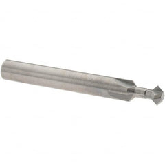 Accupro - 1/4° 1/4" Cut Diam, 1/8" Cut Width, 1/4" Shank, Solid Carbide Double-Angle Cutter - USA Tool & Supply