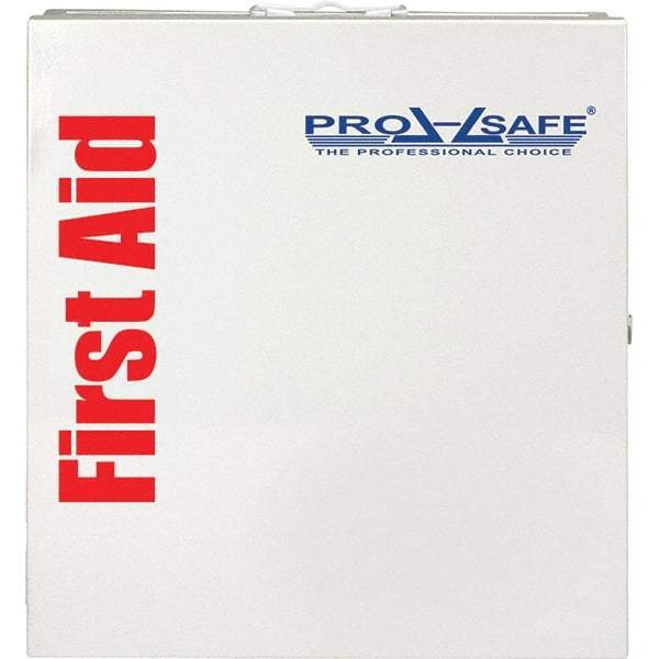 PRO-SAFE - Industrial First Aid Cabinet - 14"x13-1/4"x3-1/8", White, Metal - USA Tool & Supply