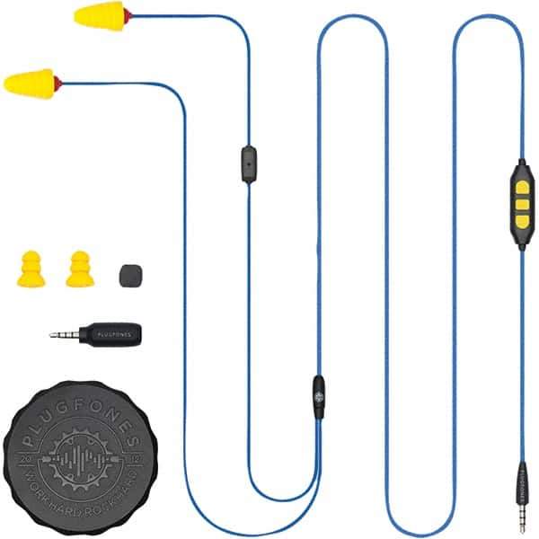 Plugfones - Hearing Protection/Communication Type: Earplugs w/Audio Noise Reduction Rating (dB): 26.00 - USA Tool & Supply