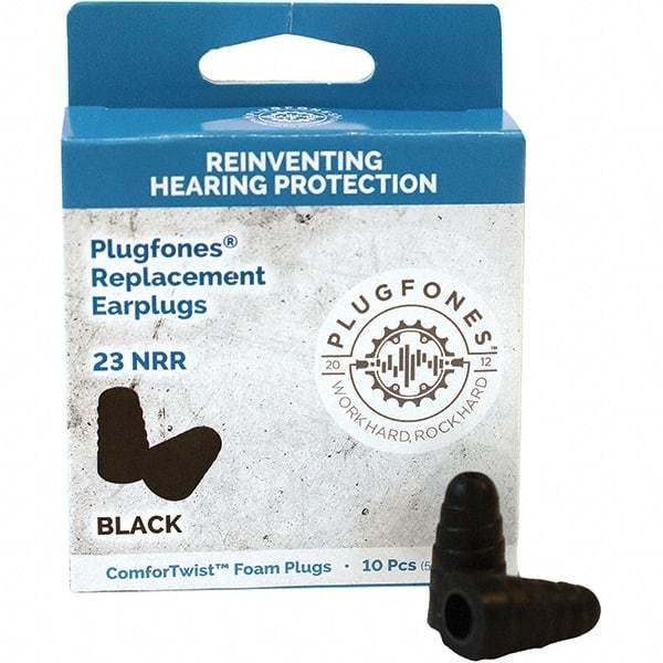 Plugfones - Hearing Protection/Communication Type: Earplugs w/Audio Noise Reduction Rating (dB): 23.00 - USA Tool & Supply