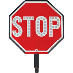 PRO-SAFE - "Stop," 12" Wide x 18" High ABS Plastic Traffic Control Sign - USA Tool & Supply