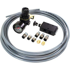 Air Vise Workholding - 13 Piece Vise Pneumatic Operation Kit - Steel, Brass, Plastic - USA Tool & Supply