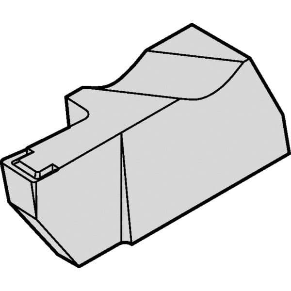 Kennametal - 4NGD K Grade KCU25, 5mm Cutting Width Carbide Grooving Insert - 1/2" Max Depth of Cut, Left Hand, 0.572mm Corner Radius, AlTiN Finish - USA Tool & Supply