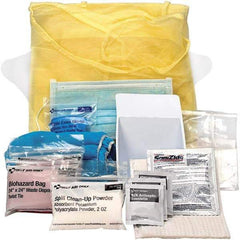 PRO-SAFE - 13 Piece, Bloodborne Pathogen Kit - 1-3/4" Wide x 8-1/4" Deep x 8-1/4" High, No Container Included - Refill Only - USA Tool & Supply