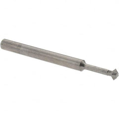 Accupro - 1/8° 1/8" Cut Diam, 0.062" Cut Width, 1/8" Shank, Solid Carbide Double-Angle Cutter - USA Tool & Supply