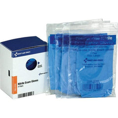 PRO-SAFE - Size L, 2 mil, Medical Grade, Powder Free Nitrile Disposable Gloves - Blue, Smooth, Ambidextrous - USA Tool & Supply