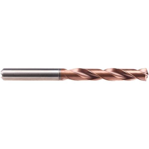 Emuge - 4.6mm 140° Solid Carbide Jobber Drill - AlCrN Finish, Right Hand Cut, Spiral Flute, Cylindrical Shank, 74mm OAL, Four Facet Point - USA Tool & Supply