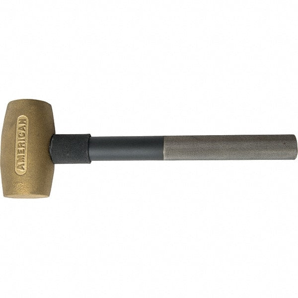 American Hammer - 3-1/2 Lb Brass Nonsparking Hammer - Exact Industrial Supply