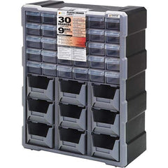 Quantum Storage - 39 Drawer, Small Parts Drawer Cabinet System - 23-3/4" Deep x 6-1/4" Wide x 15" High - USA Tool & Supply