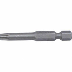 Wiha - T20 Power Bit - 1/4" Drive, 2" OAL - USA Tool & Supply