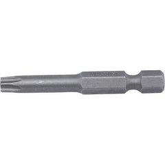 Wiha - T10 Power Bit - 1/4" Drive, 2" OAL - USA Tool & Supply