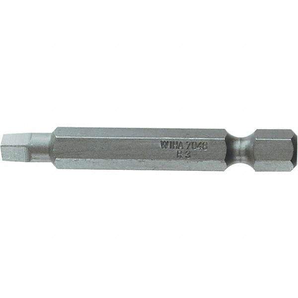 Wiha - #1" Square Size Power Bit - 1/4" Drive, 2" OAL - USA Tool & Supply