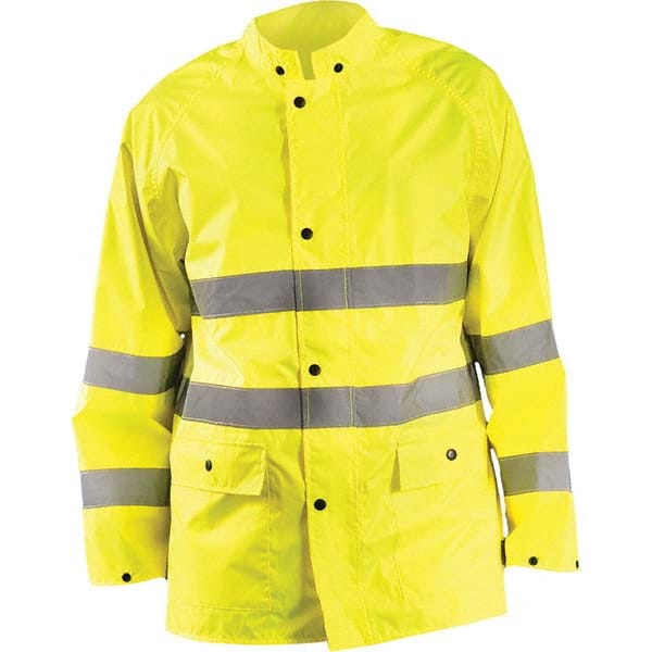 OccuNomix - Size S Hi-Viz Yellow Waterproof Jacket - USA Tool & Supply