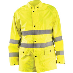 OccuNomix - Size S Hi-Viz Yellow Waterproof Jacket - USA Tool & Supply
