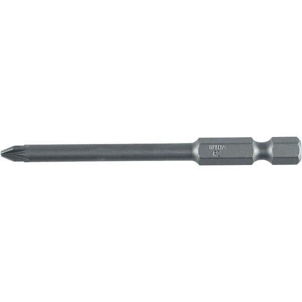 Wiha - PZ.2 Power Bit - 1/4" Drive, 2-3/4" OAL - USA Tool & Supply