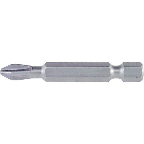 Wiha - #3 Power Bit - 1/4" Drive, 2" OAL - USA Tool & Supply