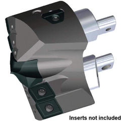 Kennametal - Series KSEM Plus, Head Connection FDS80, 82.55mm Max Diam Interchangeable Pilot Drill Head - KSEMP3400HPGM Pilot Drill, 34mm Pilot Drill Diam, 5 Nonpilot Inserts, 54.58mm Head Length - USA Tool & Supply