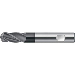 Walter-Prototyp - 10mm Diam, 22mm LOC, 2 Flute Solid Carbide Ball End Mill - TiAlN Finish, 100mm OAL, 10mm Shank Diam - USA Tool & Supply